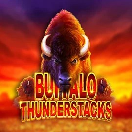 Buffalo Thunderstacks online game logo by Amatic Industries on catcasino.se